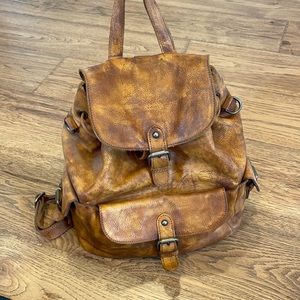 Leather backpack